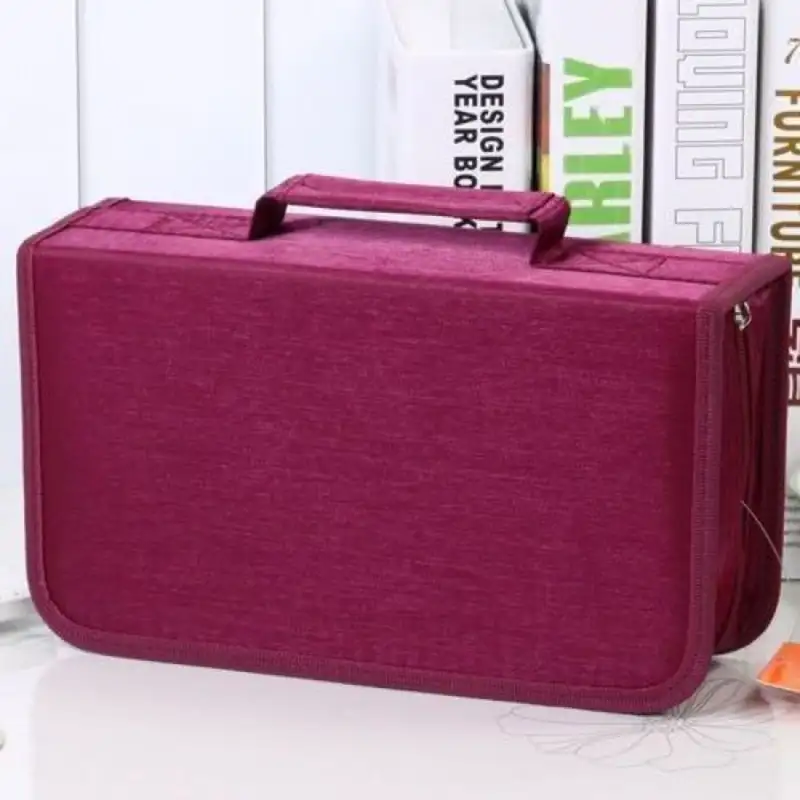 DVD Case Holder 128 Disc CD Storage Bag Zipper Binder Travel Disc Box Waterproof Portable CD Storage Box DVD - Image 7