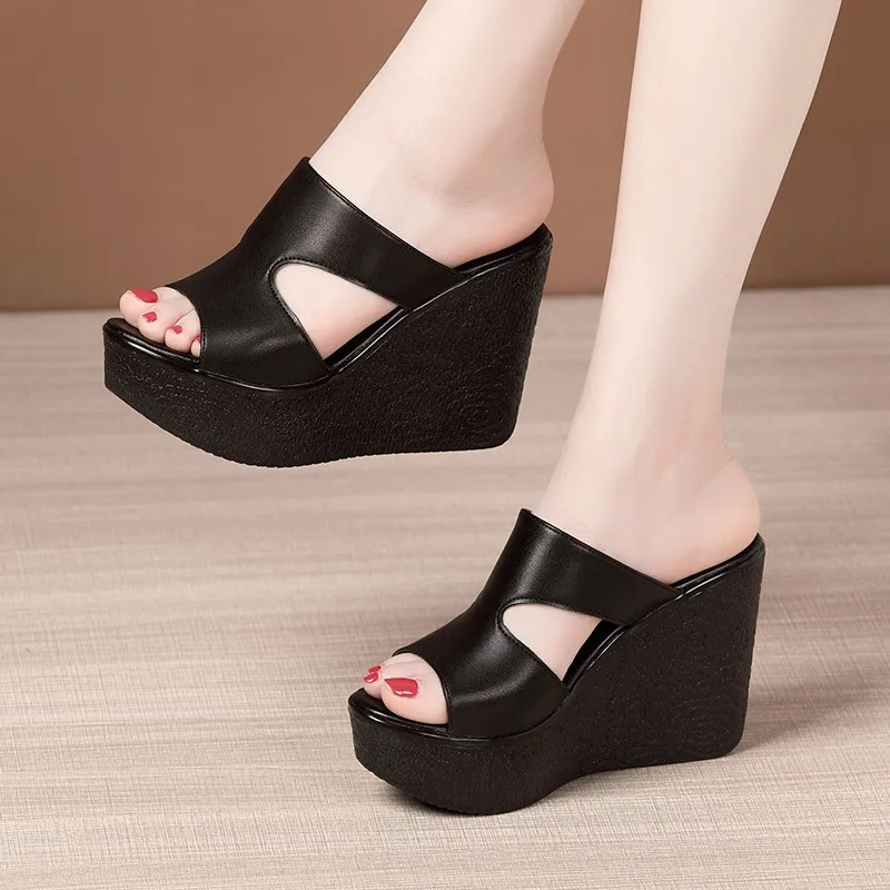 women sandals women high heels wedge sandals Women's Wedge Slippers Summer Sexy High Heel Outer Slippers Fashion Open Toe Beach Shoes Women