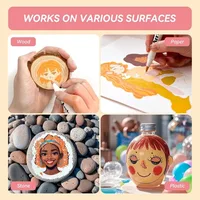 Доставка из ЕС Arrtx, 30 цветов, акриловые ручки цвета кожи, маркеры для рисования тона кожи, ручки для рисования, наконечник кисти для рисования — изображение 5