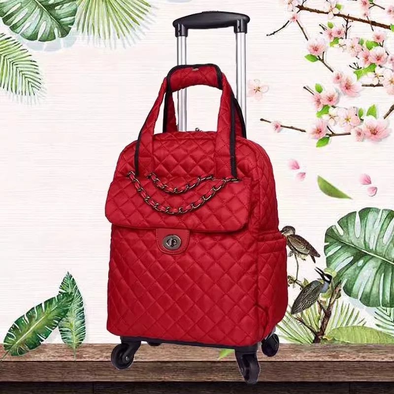 Mini bagagem sacos com rodas, destacável trolley sacos, mochila leve, impermeável, sacos de viagem retro, 14 \