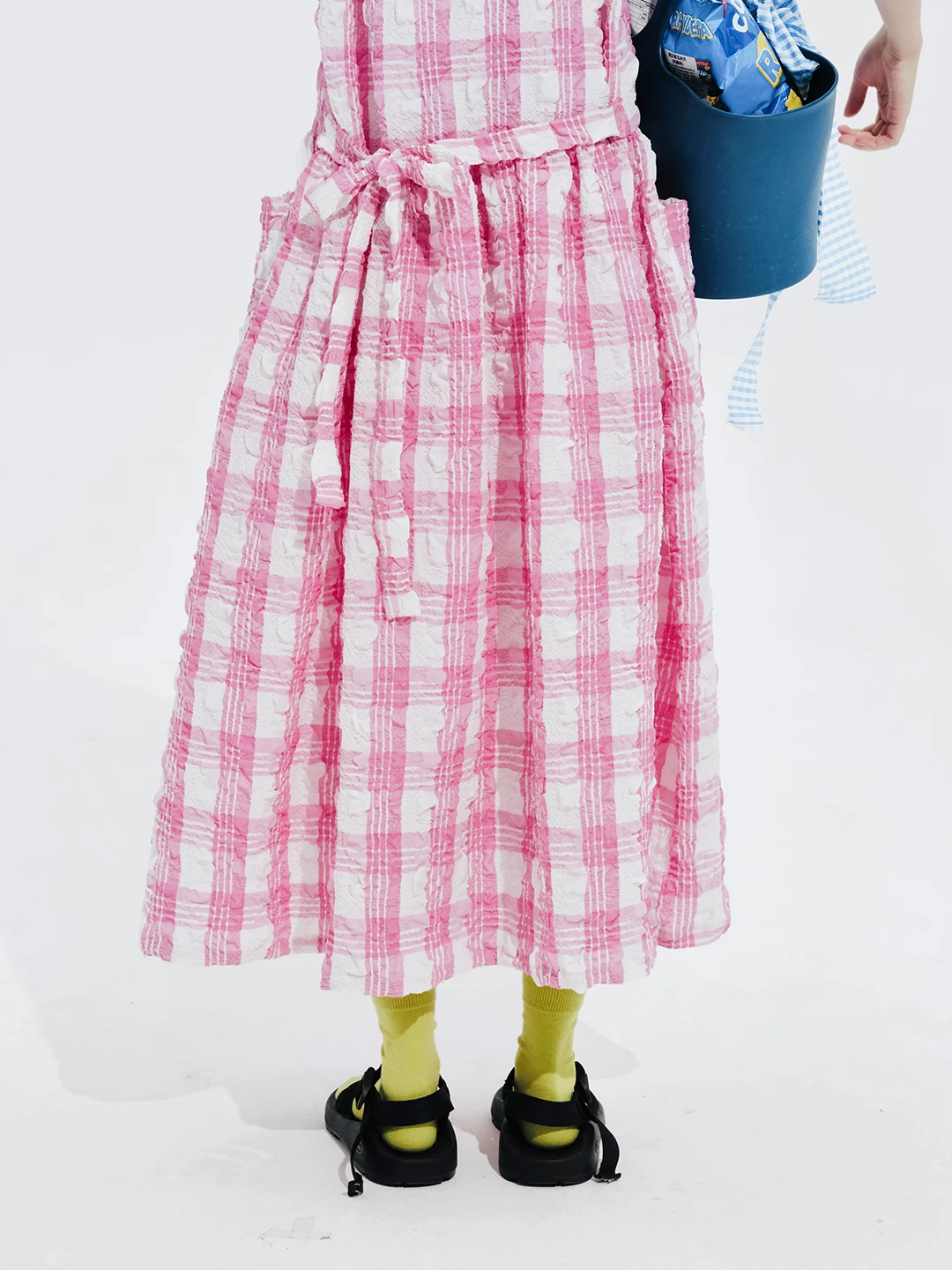 Imakokoni vestido sem mangas xadrez rosa, Colete verão, Novo, 244653, 2024  - AliExpress, image size:1080x1440