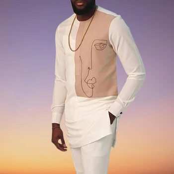 Tejiri Dashiki 2 Pcs Printed Long-sleeved Outfit