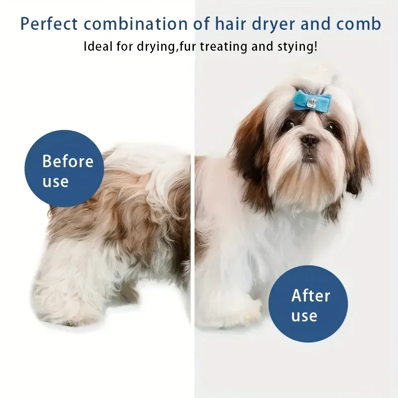 Dog Water Blower Hair Pulling Blowing Wind Modeling 3 In 1 Dog Hair Pulling Machine Dryer Teddy Comb Beauty
