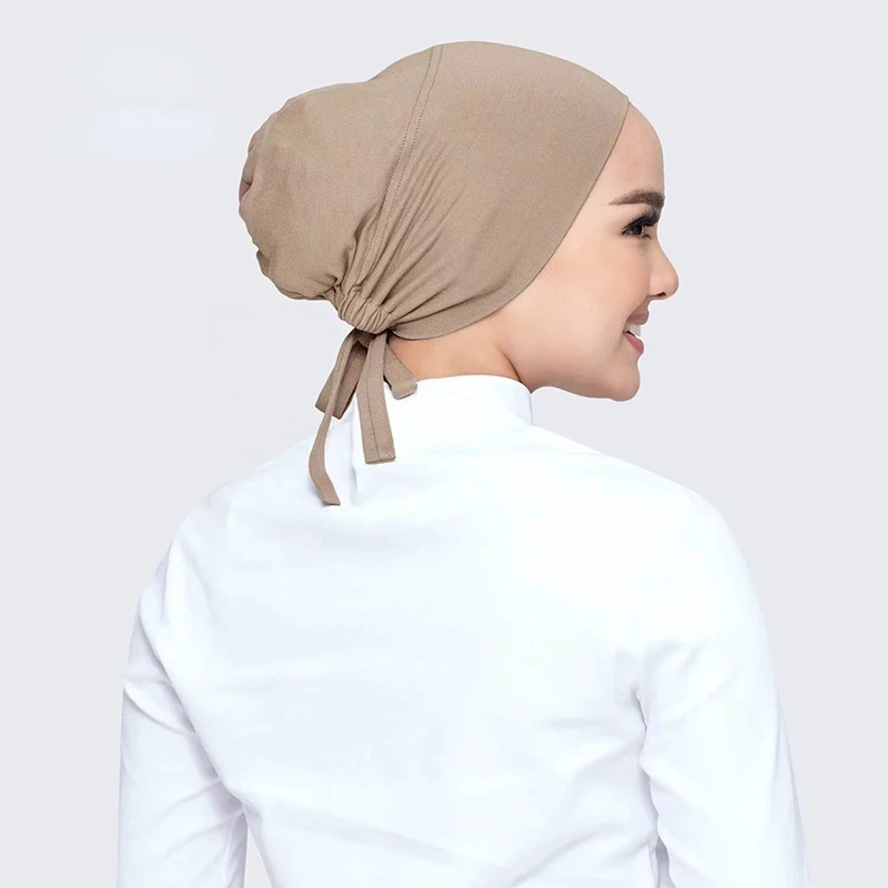 

New Adjustable Full Cover Inner Muslim Cotton Hijab Cap Islamic Head Wear Turban Hat Underscarf Bonnet Turkish Muslim Headcover