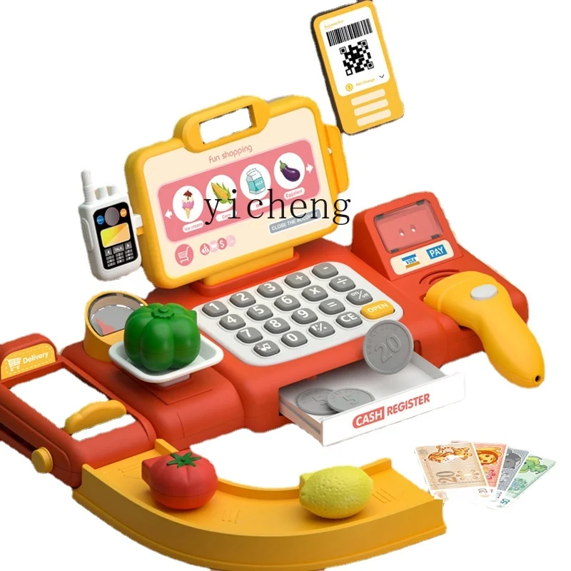 

YY Children's Supermarket Cash Register Little Girl Play House Toy Cash Register Puzzle Gift