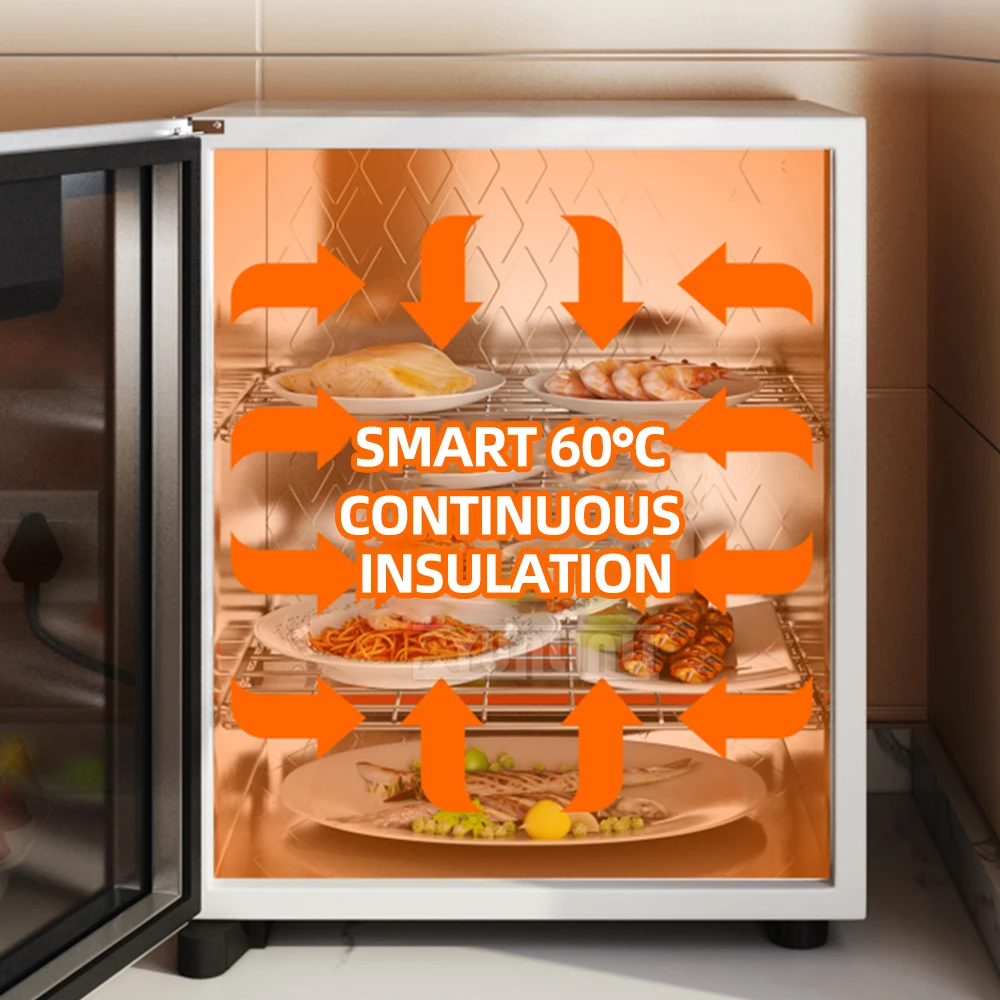 Commercial Food Display Cabinet 55L Showcase Winter Meal Thermostatic Cabinet Intelligent Food Insulation