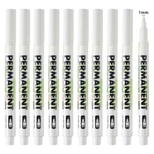 10pcs/Set White Marker Pen Graffiti Pens Waterproof Permanent Tire Painting Notebook Tyre Tread Oily Environmental Pen