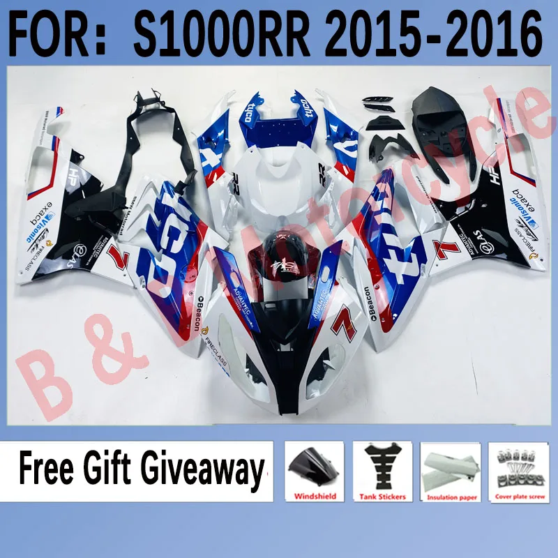 

Новые обтекатели под давлением для мотоциклов BMW S1000RR 2015 2016 S 1000 RR S1000 RR 2015 2016, комплект обтекателей, синий и белый