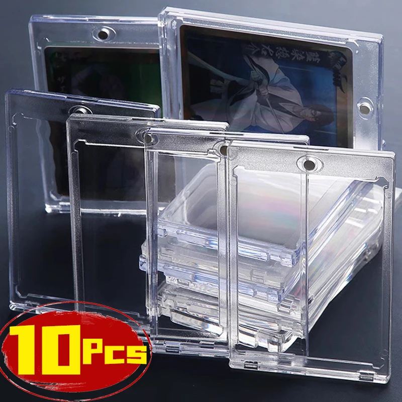 35PT Hard Plastic Magnetic Card Holder for Kpop Idol Photo Cards Protector Collectible Sports Trading Card Sleeve Display Case card holder credit card holder card protector idol card protector card display stand