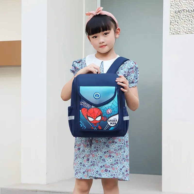 Disney Frozen Marvel School Bags For Boys Girls Elsa Spider Man Kindergarten Backpack Age 2-8 Large Capacity Kids Gifts Mochila