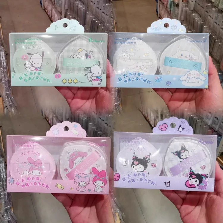 

Аниме Hellos Kittys Cinnamorolls сверхбольшая воздушная подушка с зефиром, пуховка, красивая хлопковая Подушка, товары для макияжа для девушек