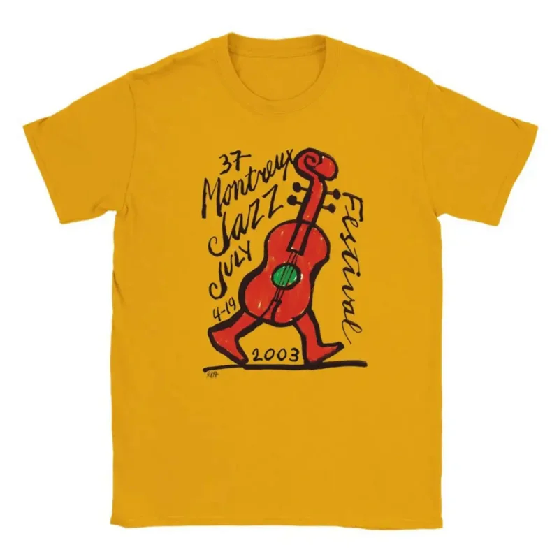 

Montreux Jazz Festival T-Shirt Vintage Tops Musical Lovers Gift Best Muscian
