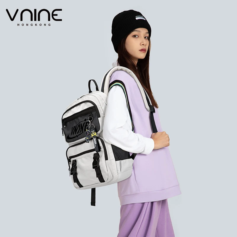 VNINE backpack for female college students, 2024 new high school sports travel bag, large capacity computer bag, male