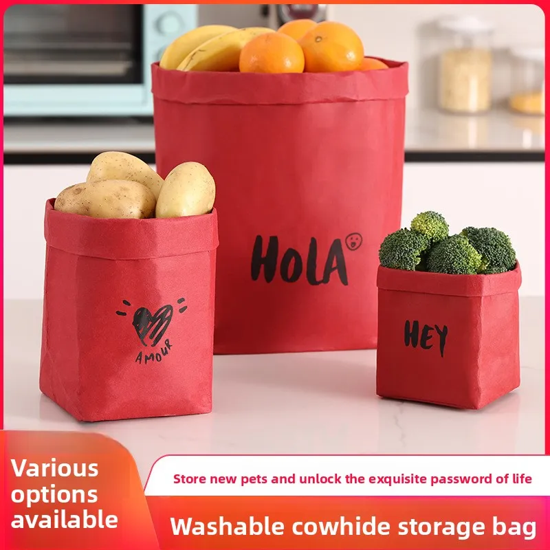 Thickened Kraft Paper Storage Bag for Kitchen Refrigerator