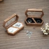 New Ring Box Jewelry Storage Engagement Wedding Ceremony Ring Customize Proposal Ring Rustic Wedding Gift for Girl Walnut Wood 3
