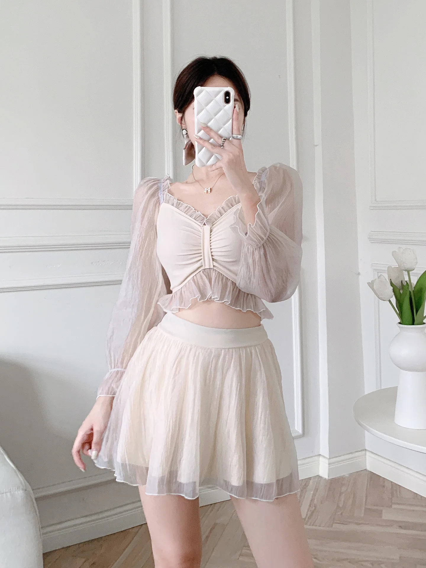 

2023 Korean Style High Waist Bikini Set Women Two Pieces Swimwear Solid High Quality Swimsuit Holiday Beachwear Dropship