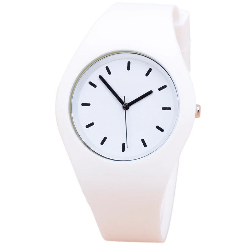 Brand Jelly Colored Quartz Watch Outdoor Sports Leisure Silicone Strap Wristwatches for Men and Women Couple Creative Watches