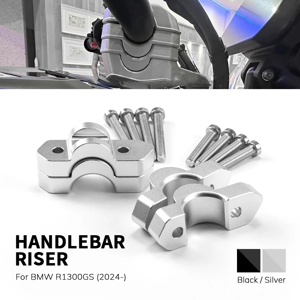 

Motorcycle Handlebar Riser Drag Handle Bar Clamp Extend Adapter For BMW R1300GS R 1300 GS 2024-
