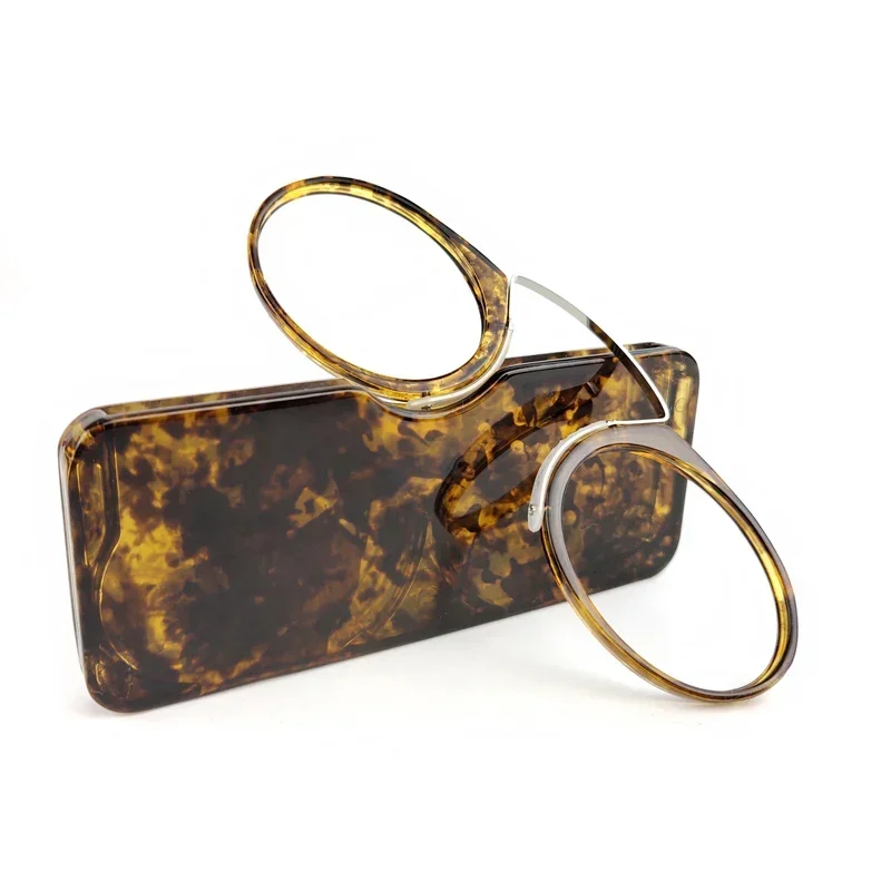 Clip Nose Mini Readers Reading Glasses Men Women Prescription Glasses Without arms Pince-nez +1.0 1.5 2.0 2.5 3.0