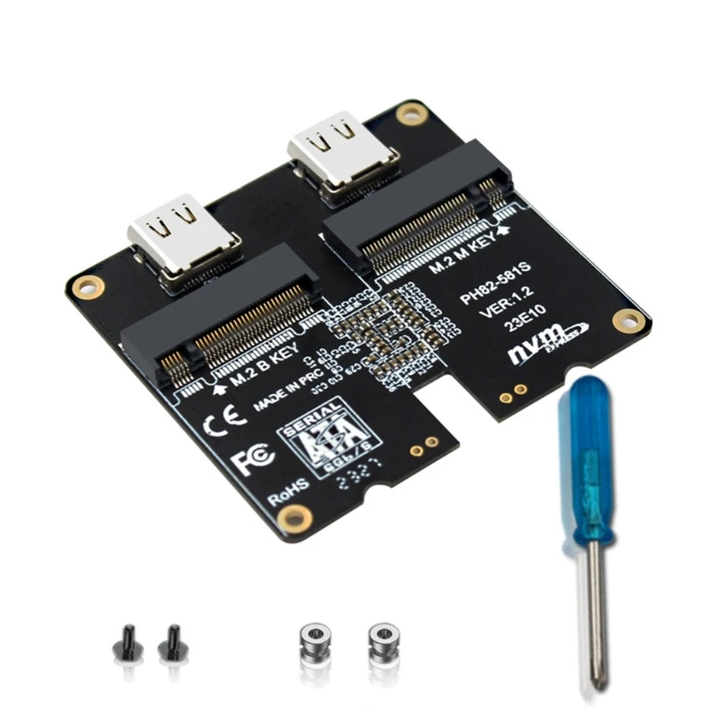 

NVMe/SATA USB3.1 Gen2 Adapter JMS581 for SSD 2230 2242 2260 2280 Hard Drives DropShipping