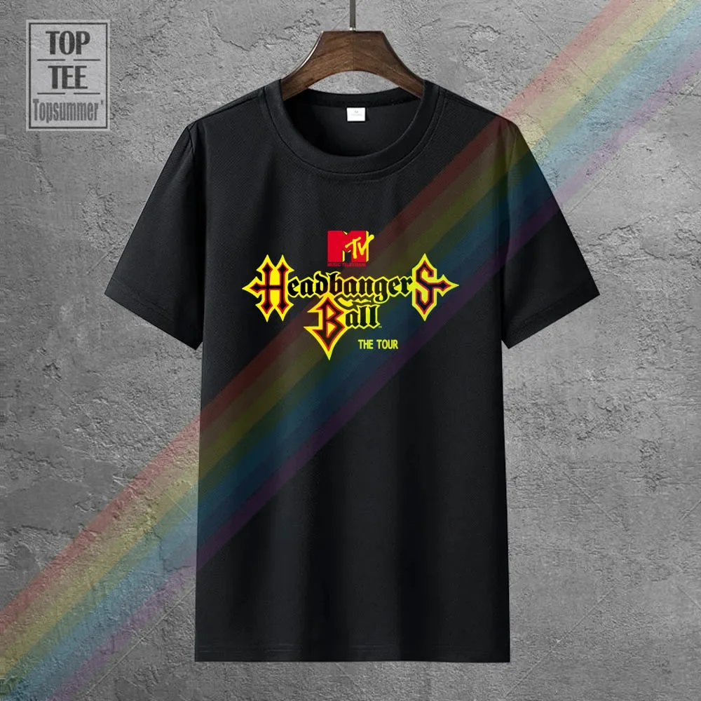 

Hot Vintage Exodus Headbangers Ball Tour 1989 Thrash Metal Mtv Reprint Print T Shirt Summer Short Summer Tops Tees T Shirt