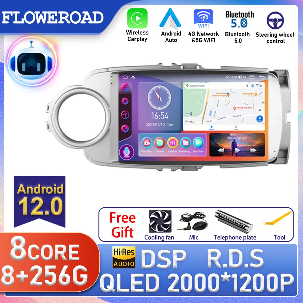 

Android For Toyota Yaris 2012 - 2017 Car Radio Autoradio Navigation Multimedia Video Player Carplay Stereo GPS 2din 2 Din DVD HU