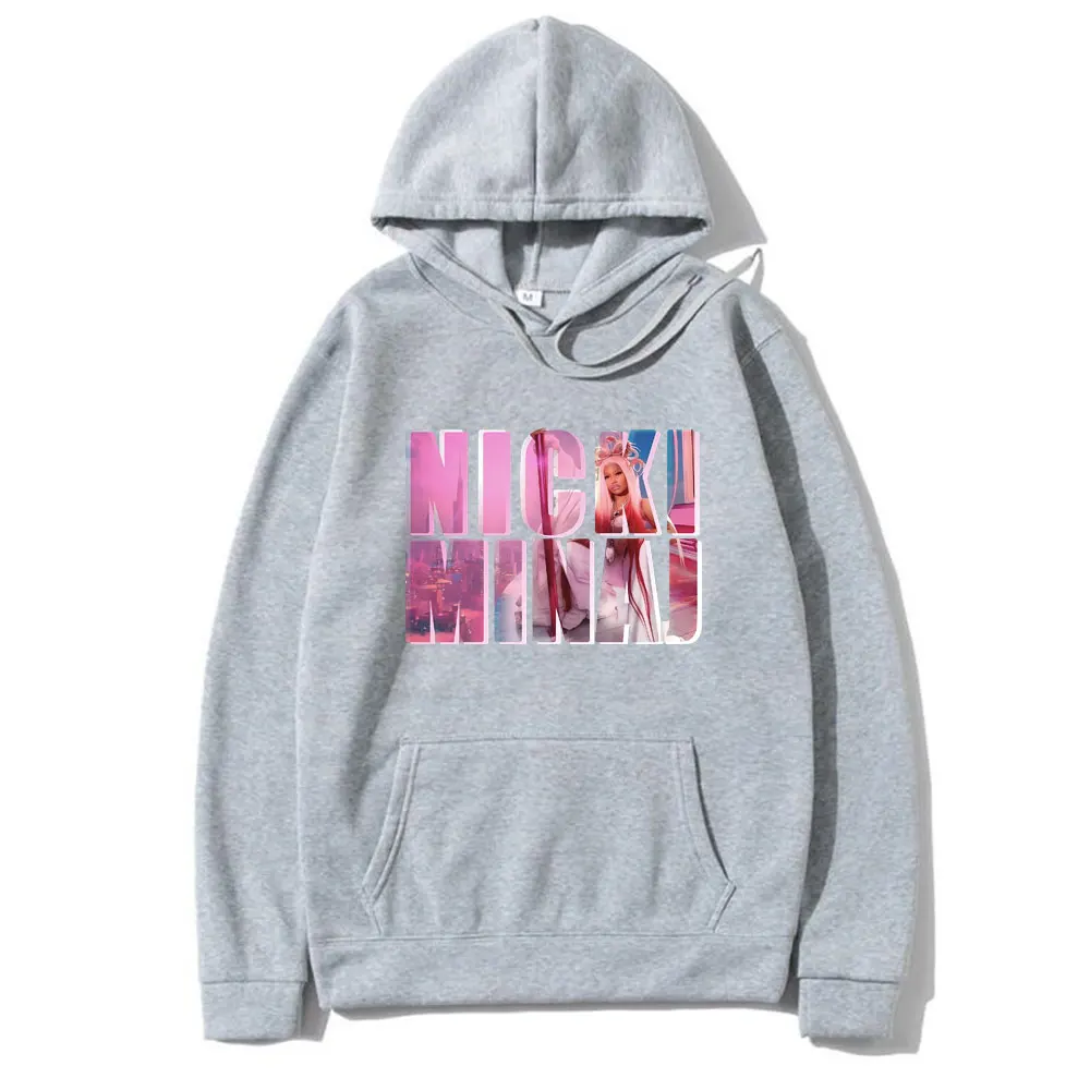 Rapper Nicki Minaj Pink Friday 2 Graphic Hoodie Men Women Hip Hop Fashion Streetwear Men's Vintage Casual Fleece Cotton Hoodies
