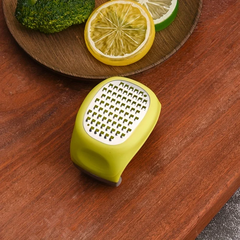 Stainless Steel 4-in-1 Manual Grater & Slicer - Lemon, Cheese,Garlic, Ginger Zester Shredder,Compact Kitchen Tool for Vegetables 5