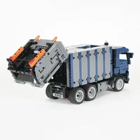 Moc Building Blocks Garbage Truck Model Technology City Cars Model Brick DIY Assembly Holiday Gifts Construction Set Toys 5