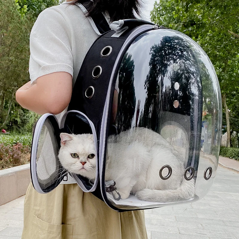 Cat Carrying Bag Space Pet Backpack Breathable Portable Transparent Backpack Puppy Dog Transport Carrier Space Capsule