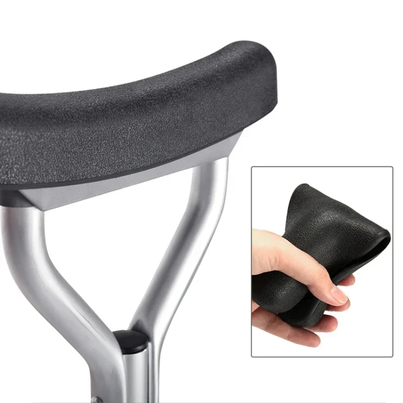 Adjustable Aluminum Alloy Cane-Wear-Resistant Walking Aid, Shock-Absorbing Disabled Walker, Lower Limb Trainer