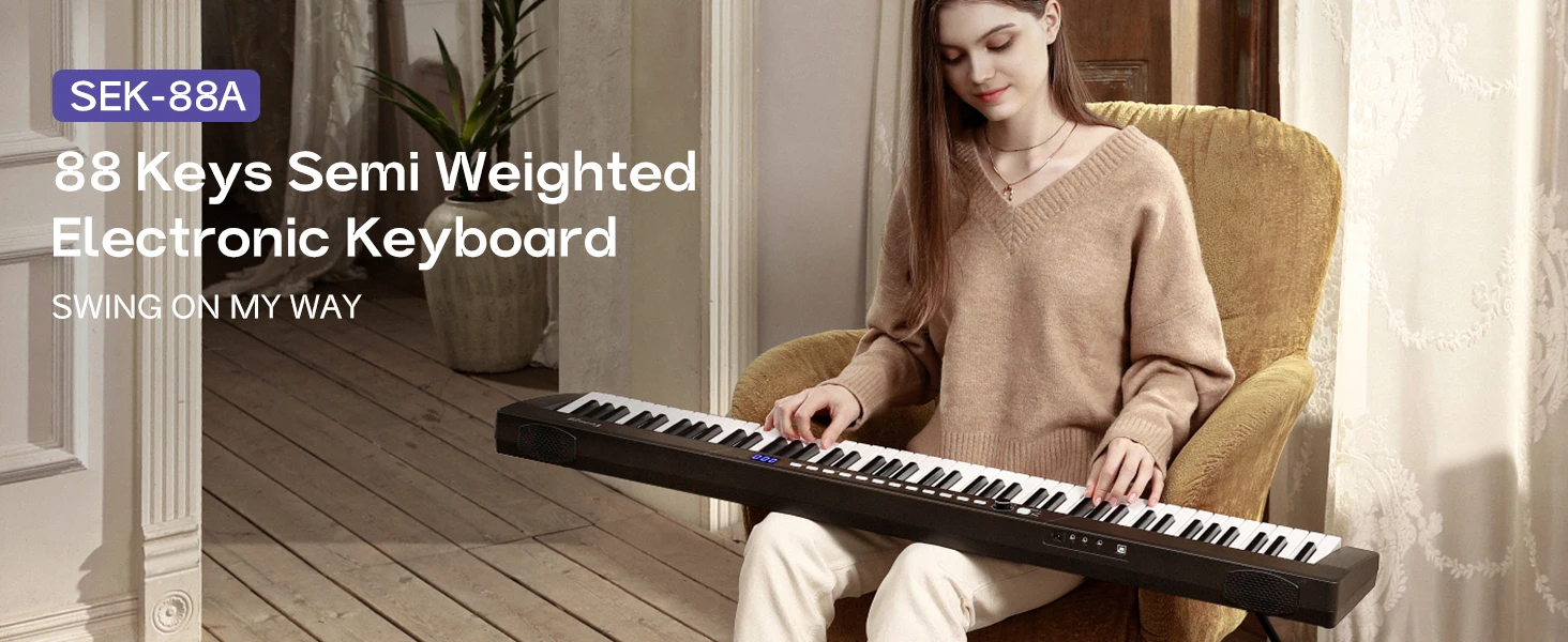 Starfavor 88 key semi weighted keyboard for beginner