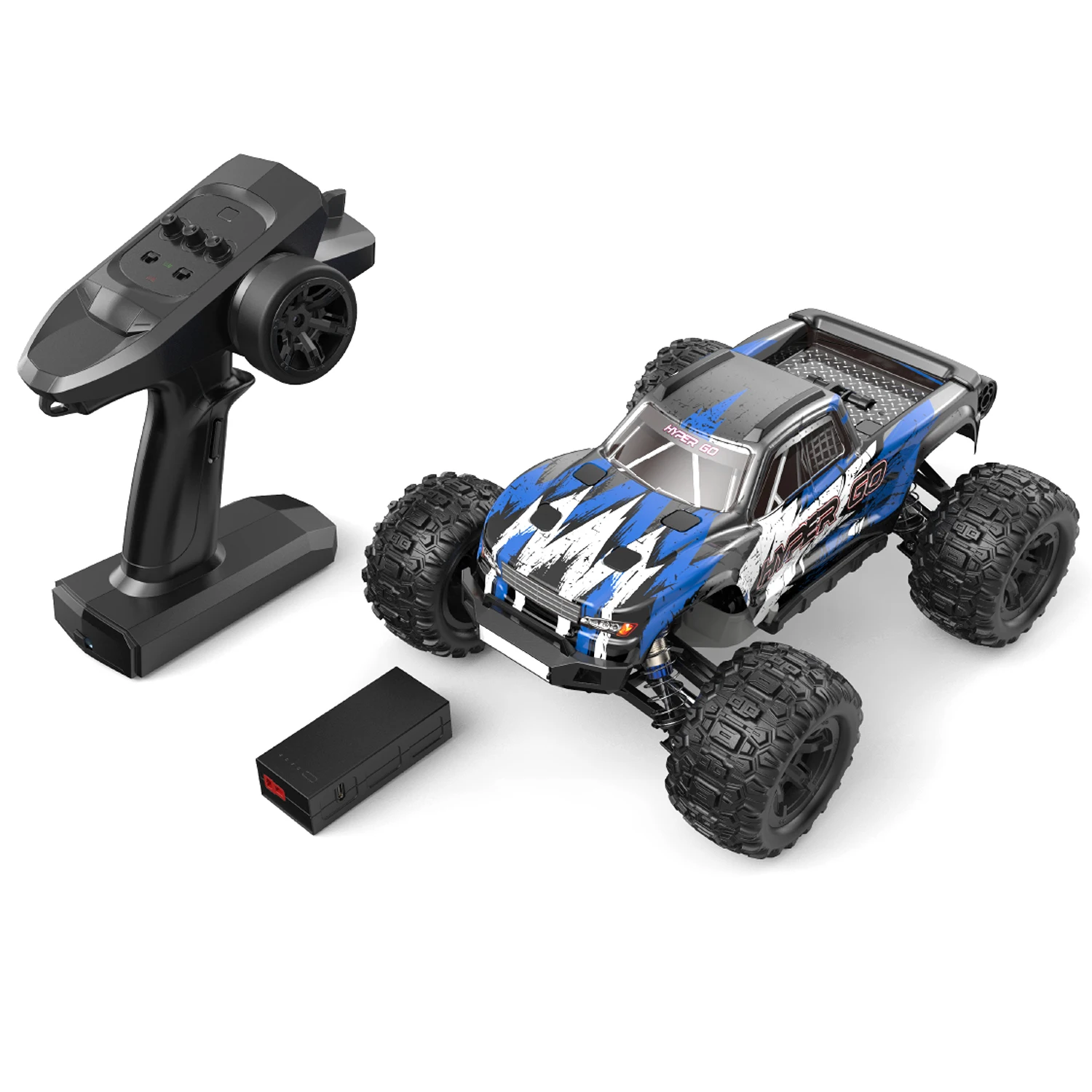 MJX H16H 1:16 Remote Control High-Speed Car 38KM/H Racing Off-Road Vehicle  GPS Bluetooth App Control RC Toy - Blue