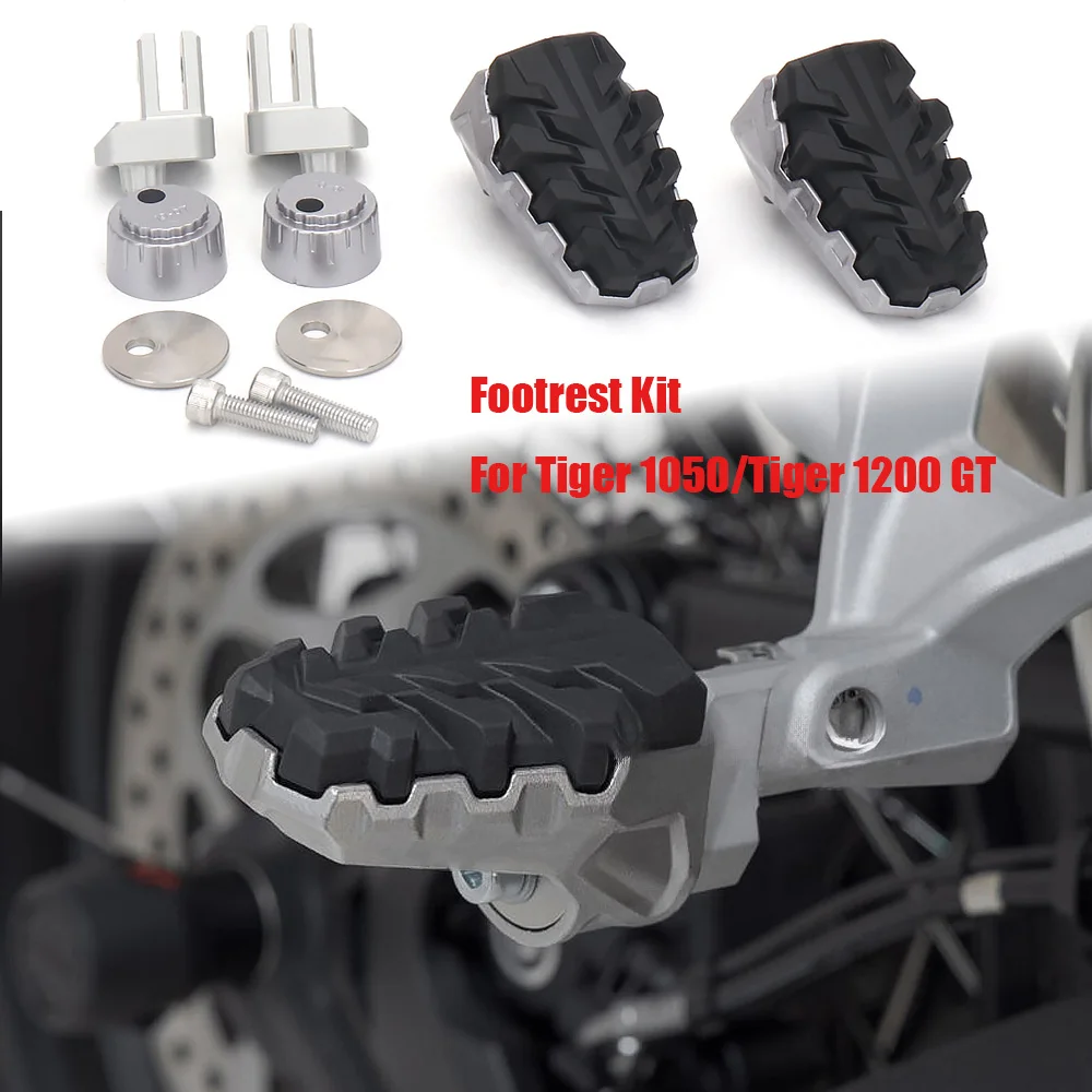 

Motorcycle Foot Pegs Footrests Pedals For Tiger TIGER 1200 Tiger1200 XR XRT XRX XCX 2017-2024 Tiger 1050 SE Sport