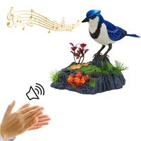 Electric Simulation Voice Control Parrot Toy Musical Magpie Talking Electronic Pet Bird Model Home Room Ornament Accessories 1