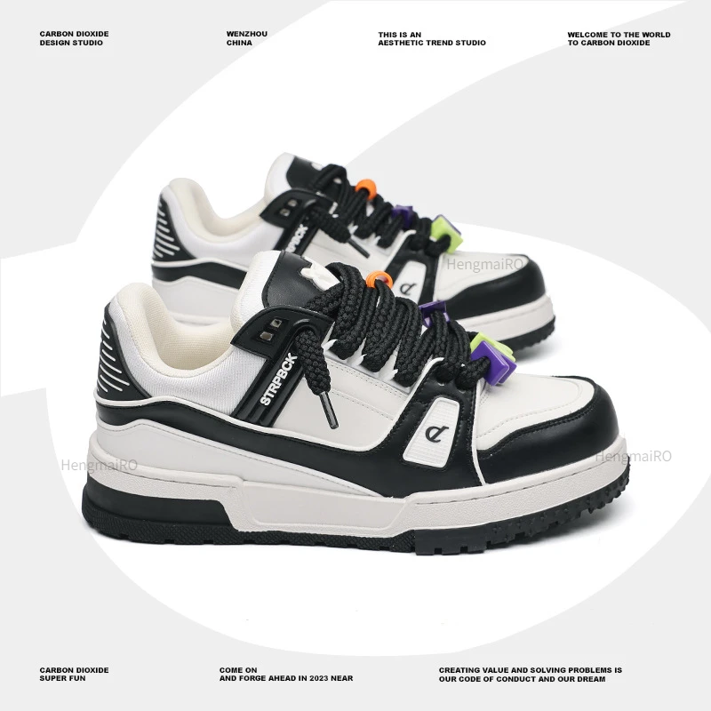 

Women Shoes for Men Tennis Retro Letters Y2K Punk Leather Skateboard Shoes Fashion Male Sneakers Couples Gym Sports Casual Shoes