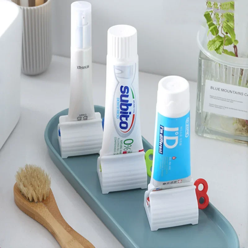 

Toothpaste Squeezer Tooth Paste Holder Oral Care Bathroom Tools Tube Cosmetics Press Facial Cleanser Rolling Squeezing Dispenser