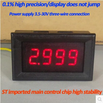 

GWUNW BY436VK LED digital display voltmeter head10V 30V 50V 100V 150V 200V 500V DC digital voltmeter 4-bit