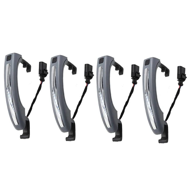 

4Pcs Car Smart Sensor Exterior Door Handle Replacement Parts For Q7 2007-2015 4L0837205A 4L0837205B 4L0837207A