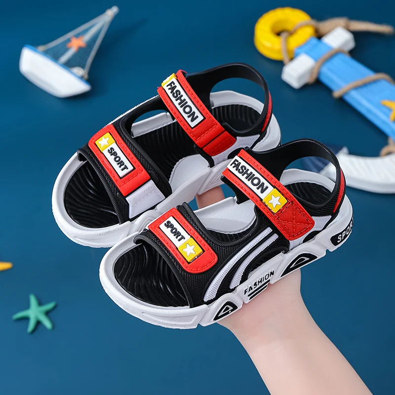 leather girl in boots Kids Boys Girls Sandals Sports Soft Lightweight Baby Shoes Comfortable Summer Anti-Slip Children Outdoor Beach Shoes Miaoyoutong children's sandals near me