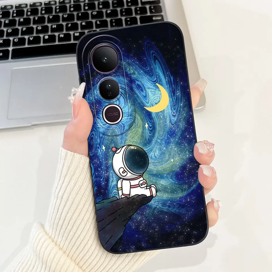 Cool Fashion Space Sunset Painted Soft Liquid Silicone Shockproof Cover
