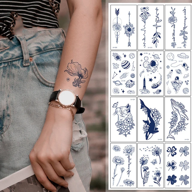 Impermeável Tatuagem Temporária Etiqueta Personalidade Inglês Carta Ins  Black Bird Pigeon Flash Tatoo Falso Tatto para Crianças Mulheres Homens -  AliExpress