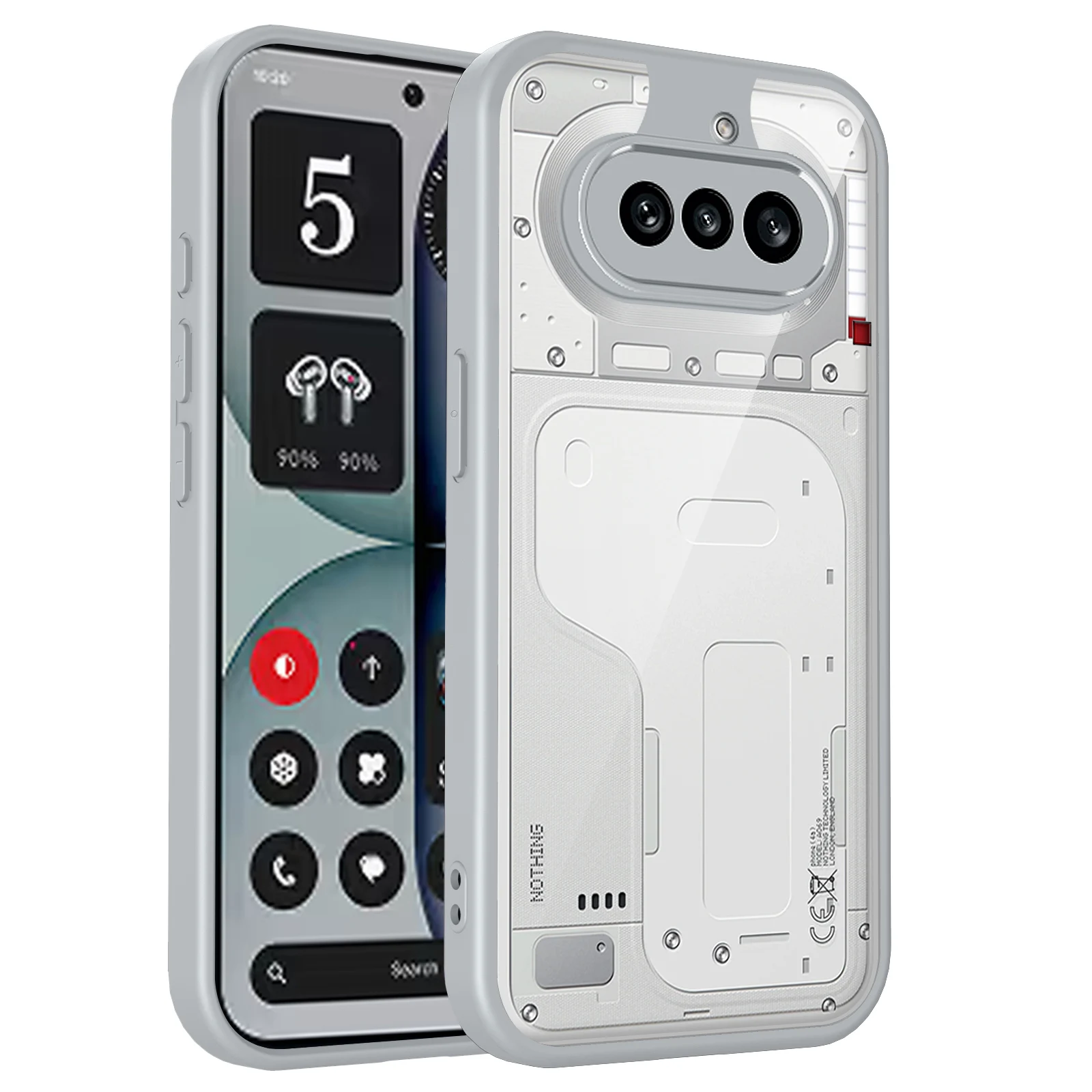 Shockproof Silicone Plating Bumper Case with Clear Back Cover and Hard Matte Finish