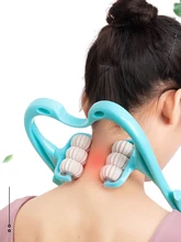  Plastic Pressure Point Therapy Neck Massageador Massagem Relieve Hand Roller Neck Massager for Neck Shoulder Trigger Point 