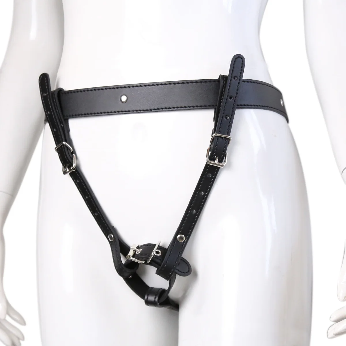 BDSM Chastity Forced Orgasm Belt For Leather Bondage Strap-on Harness,Strapon AV massage stick Massager Sex Toys For Women