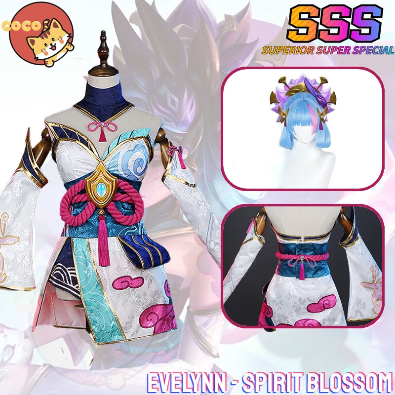 CoCos-SSS Game LOL Syndra Spirit Blossom Cosplay Costume League of Legend  Cosplay Spirit Blossom Syndra Kimono Costume and Wig - AliExpress