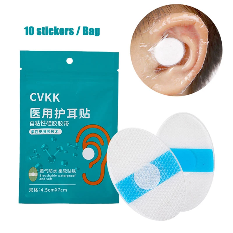 

10Pcs Swimming Ear Protector Waterproof Ear Patch Salon Hairdressing Dye Shield Protection Shower Ear Cover Disposable Earmuffs