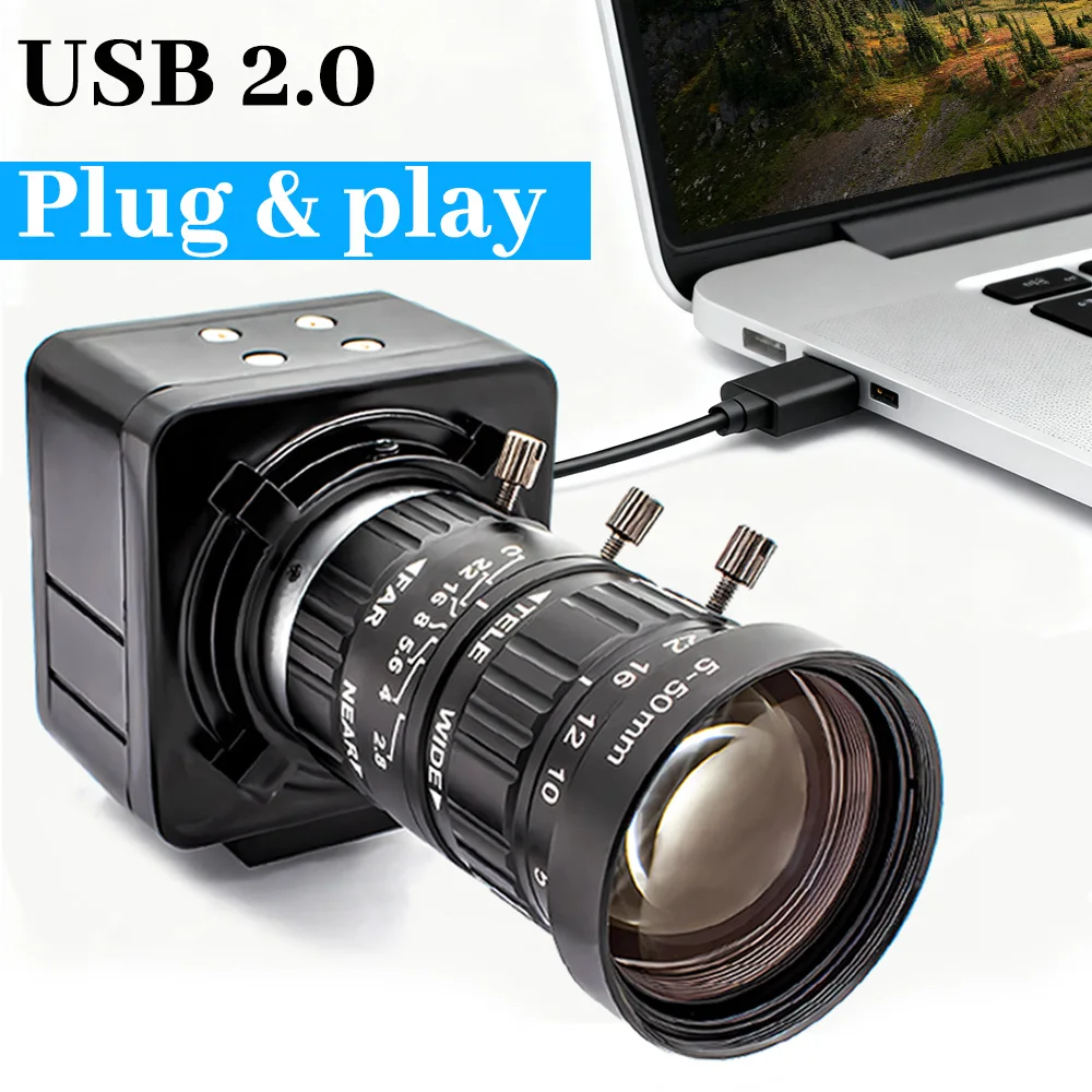 IMX577 12MP USB Camera 1080P 120FPS Industrial Metal Box With 5-50mm High Qualit