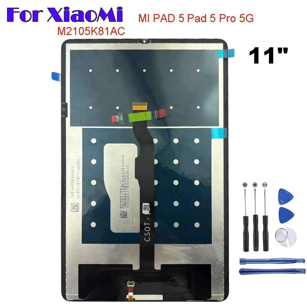 

11" AAA+ For Xiaomi Pad 5 Pad 5 Pro Wifi 5G XIAOMI MI PAD 5 11" M2105K81AC LCD Display Touch Screen Digitizer Glass Assembly