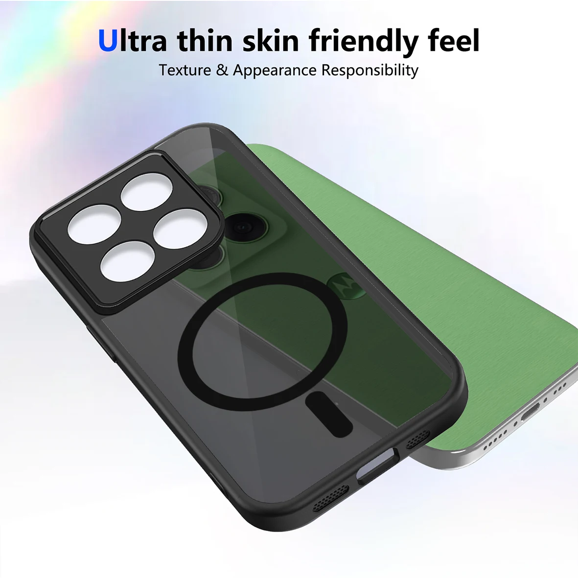 Enhanced Product Title:  
Premium Hard Transparent Magnetic Protective Back Cover